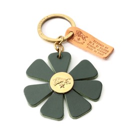IL BISONTE Key Ring, Keychain, Leather, Genuine Leather, Cowhide Leather, Women's, Men's, Unisex, green