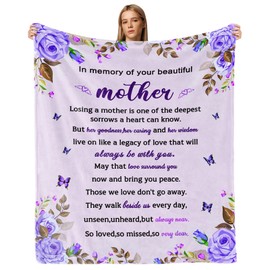 Novifaly Sympathy Gifts for Loss of Mother Sympathy Blanket Memorial Blanket Loss of Mom Sympathy Gifts in Memory of Loved One Gifts Grief Gifts Bereavement Gifts Throw Blankets 60x80 inches