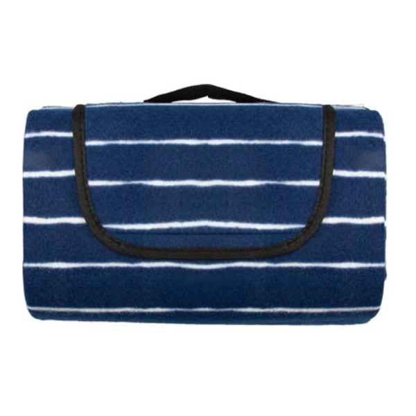 Tilz Navy Striped Picnic Blanket Waterproof Mat Beach Mat Sand