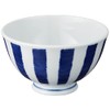 Hasamiyaki 32534 Indigo Aidama Lightweight Rice Bowl, Indigo Dyed Tokusa