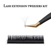 EKYSSO 7 Pack Lash Tweezers Set for Eyelash Extensions, High
