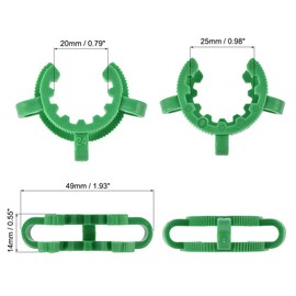sourcing map Pack of 10 Laboratory Clips Joint Clip Plastic Clamp for 24/25 or 24/40 Laboratory Connection Green