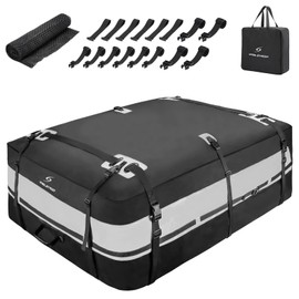Maelstrom Rooftop Cargo Carrier,Car Roof Bag,15 Cubic Feet Waterproof Roof Rack Cargo Carrier,Tear Resistant Vehicle Cargo Carrier for Car with/Without Rack,Gray (BST01-MSRB01-15CFBKGY-1)