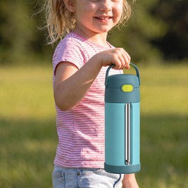 Metal Straws for Thermos Funtainer 12 oz Water Bottle, Stainless Steel Straw for Thermos 12 oz, Durable, BPA-Free With Clean Brush, Dishwasher Safe, 4 Pcs