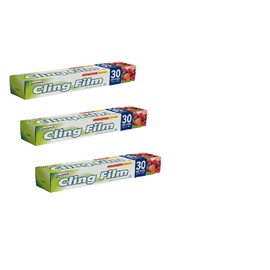 iTrend Sealapack 3 x Eco-Friendly Cling Film Food Seal Wraps – Multipurpose for Kitchen & Fridge – For Storing Food – 30cm x 30m