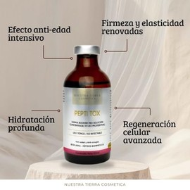 Nuestra Tierra Cosmetica Pepti Tox, Derma Booster Pro, Anti-edad y Anti-arrugas, Bioplasma con Péptidos Biomiméticos, 50ml