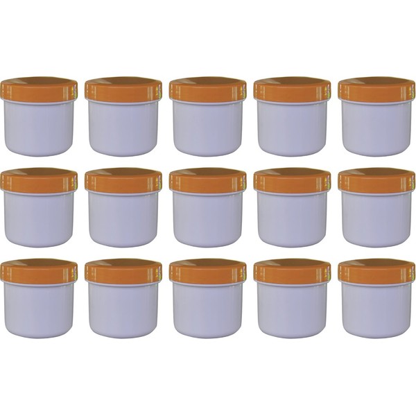 15 ointment containers, cream containers, flat ointment jar, 25 ml