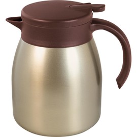 Wahei Freiz Fortec RH-1742 Hot and Cold Insulated Stainless Steel Tabletop Pot 3.3 gal (1 L) Gold Table Pot, Wide Mouth