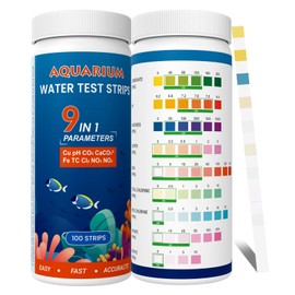 Aquarium Test Strips - 9-in-1 Aquarium Test Kit - Aquarium Water Test Kit with Quick (W-95)