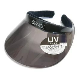 BEAKL UV Protection Visor, Vehicle Regular Size, Color Changing, Sun Visor (Black/Pile Navy), Black / pile portion: Navy