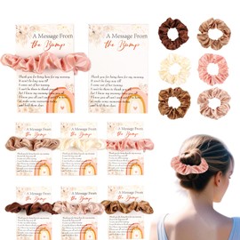 Cheerupp 36 Sets Boho Rainbow Baby Shower Favors for Guests, Pampas Grass Hair Ties Scrunchies Thank You Cards A Message from the Bump, Gender Reveal Sign Souvenirs Gift Celebrating Supplies