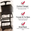 Brefhome Wooden Valet Stand with Drawer & Tray, Clothing Rack