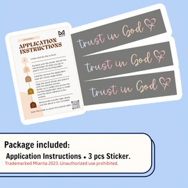 KATINAT Trust in God Rearview Mirror Sticker, Christian Car Accessories, Car Stickers and Decals for Women, Car Decals, Stocking Stuffers, Christian Gifts for Women, Men (Trust in God Pastel)