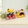 Mefirt Fruit Basket, 2-Tier Bowl for Kitchen Counter, Stackable Wall