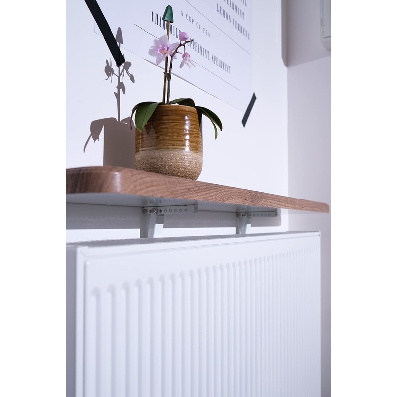 comfee.co.uk Czyz® 4 x Radiator shelf brackets ‘Kinga’ adjustable height,
