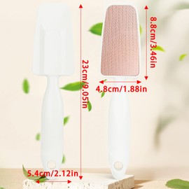 OWill Foot File, Hard Skin Remover Nano-Glass Foot Scraper Foot Files for Hard Skin Pedicure Tool Feet Dead Skin Removal Foot Rasp Callus Remover with Handle-White