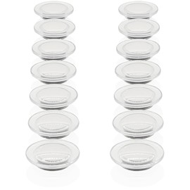 PYJLBX Fridge Magnets, 14 Pack Refrigerator Magnets Strong Magnets Small Magnets, Whiteboard Magnets, Heavy Duty Magnets, Round Cute Mini Magnets for Whiteboard, Crafts,Fridge,Office,Classroom (White)
