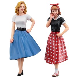 Hasegawa FC10 1/24 Figure Collection Series 50's American Girls Figure (Set of 2) Plastic Model