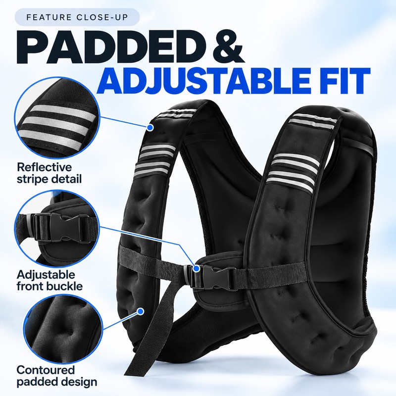 12 lb Weighted Vest for Walking & Strength Training –