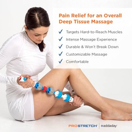 ProStretch Pro Roller Massage Stick for Muscle Soreness & Cramps for Soothing Deep Tisue Massage, Physical Therapy, and Recovery