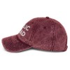 Garlic Bread Hat (Embroidered Vintage Cotton Twill Cap) Maroon