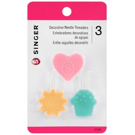 SINGER 07340 Decorative Plastic Needle Threaders, 3-Count
