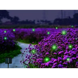 Wskvlcg Outdoor Solar Powered Firefly Lights Bugs with 9 Bee, Flickering Fireflies String Lights with 9 Amusing Fireflies Bulbs for Garden Patio Lawn, Brings Back Memories of Your Childhood