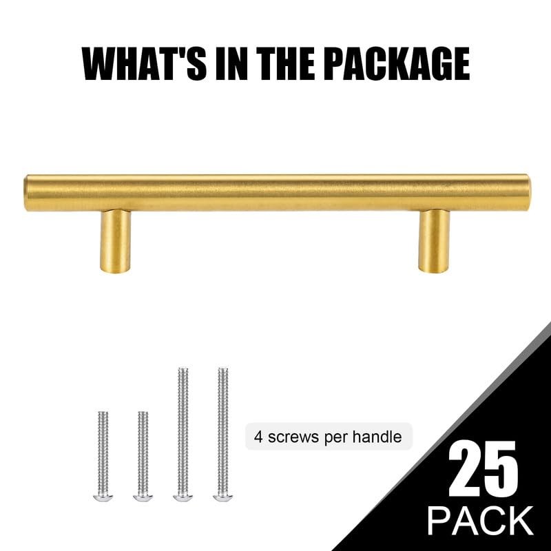 CZC HOME 25 Pack 6.4 Inch Cabinet Pulls Stainless Steel