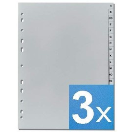 5 STAR 5-Star Buchstabenregister "A-Z" DIN A4, volle Höhe, grau (3)