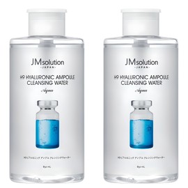 JM Solution H9 Hyaluronic Ampoule Cleansing Water Aqua, 850ml, 2 pcs / 제이엠솔루션 H9 히아루로닉 앰플 클렌징 워터 아쿠아, 850ml, 2개