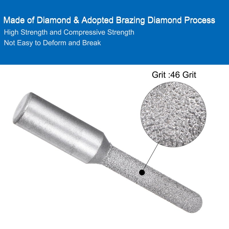 uxcell 2 Pcs Diamond Profile Straight Router Bit 8mm Dia