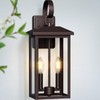 Bronze Large Porch Lights Outdoor, 18" Exterior Wall Fixture with