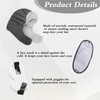 CZAYEFNH Winter Windproof Full Cover Outdoor Riding Mask with Glasses，Grey