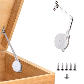 HBL' 1 Pack | Toys Box Hinges Soft Close Lid Support Chest Hinges for Wooden Toy Box, Cedar, Storage Trunk & Benches, Made of Zinc Alloy, Safety & Heavy Duty.