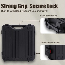 GORPANIX D1000 Hard Snare Drum Case – Fits Up to 14"x5.5"/14"x6.5" snare – Protective Hard Shell Drum Gear Case with Foam Insert – Travel-Ready Storage for Touring Drummers (Midnight Black)