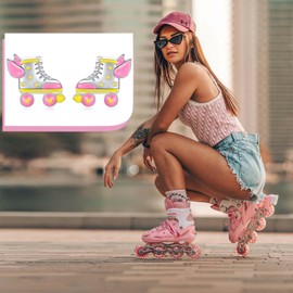 Roller Skate Earrings 925 Sterling Silver Skating Shoes Stud Earrings Sports Themed Jewelry Gift for Women Roller Skater, Small, S925, No Gemstone