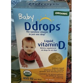 Ddrops Company Baby Ddrops Liquid Vitamin D3 400 Iu Dietary Supplement 60 Drops 1.7 Ml