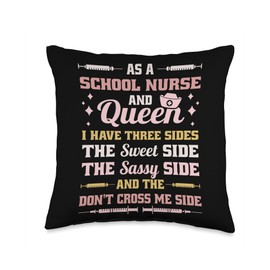 Campus Healthcare School Clinic School Nursing Proud Nurse School Health Advocate Throw Pillow, 16x16, Multicolor