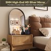 Brightify Arched Mirror, 23.9 x 31.9 Inch Black Arch Wall