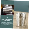 FOMIYES 2 Pcs Men's Daily Shave Stainless Steel Shaving Bowl