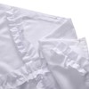 GARSTYLE White Ruffle Diamond Fabric Shower Curtain for Bathroom |