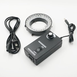 Microscope LED Ring Light Illuminator Stereo Microscope Adjustable Stereo Zoom Camera Light 60LED 60mm 6500-8000k