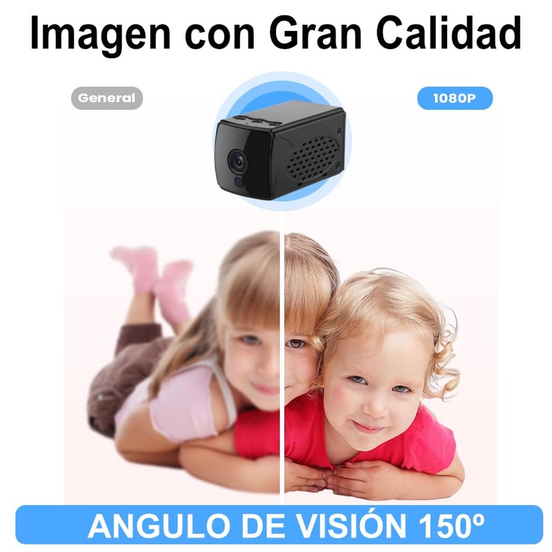 ZINKER Camara Espia WiFi Full HD 1080p Visión Nocturna Micrófono