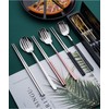 Portable Stainless Steel Flatware Set, Travel Camping Cutlery Set, Portable