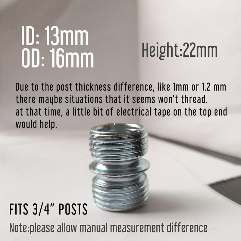 8 PC Shelving Connectors Compatible with 3/4" Post, Threaded Pole