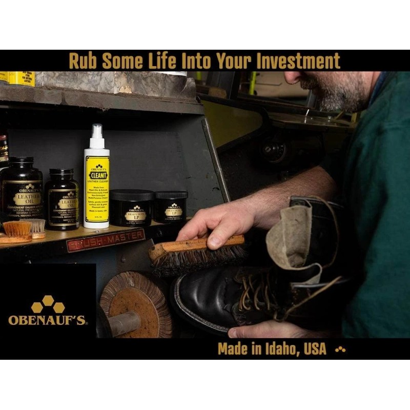 OBENAUF'S HEAVY DUTY LP LEATHER PRESERVATIVE , 8 OZ. JAR