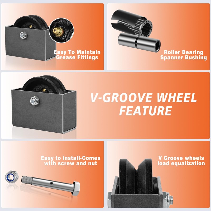 CWfutureparts 4" X 2" Cast Iron V Groove Wheel with