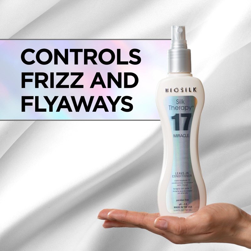 BioSilk Silk Therapy Miracle 17 Leave-In Conditioner, Reconstructs & Repairs