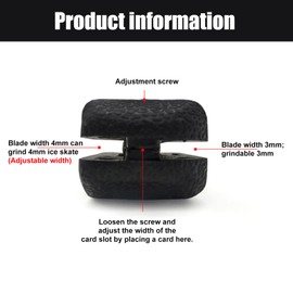 UEKPDM 1pc Ice Skates Blade Sharpener Portable Width Adjustable Ice Hockey Skate Sharpener Wear Resistance with Storage Bag for Ice Hockey Skates and Figure Skating Blades(Y04-1)