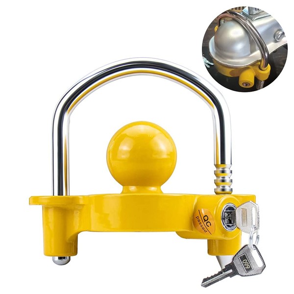 Funmit Trailer Lock Universal Coupler Ball Lock Fits 1-7/8", 2",